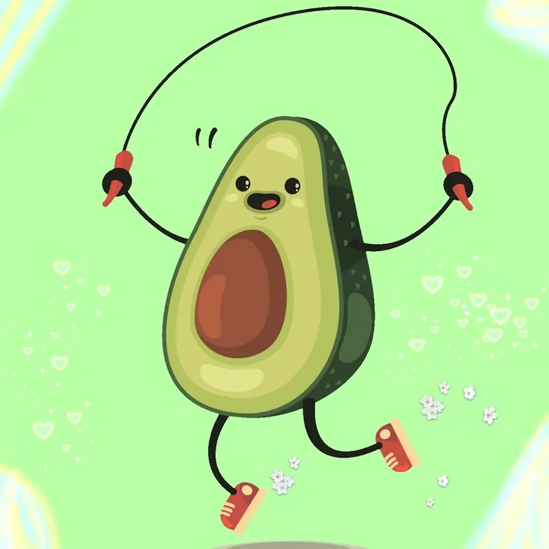 Ấn tượng với hình nền quả bơ cute dễ thương